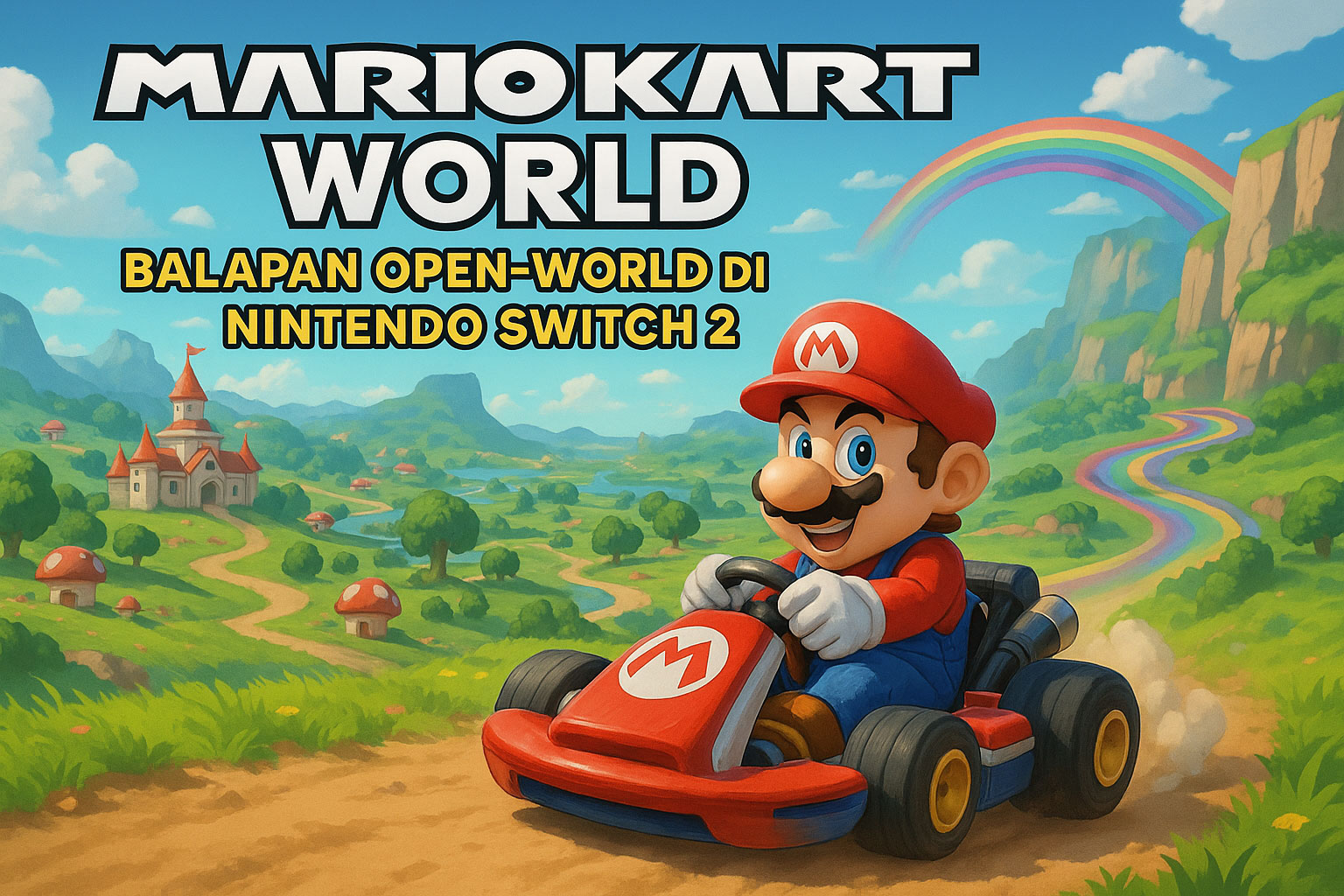 Mario Kart World Balapan Open-World di Nintendo Switch 2
