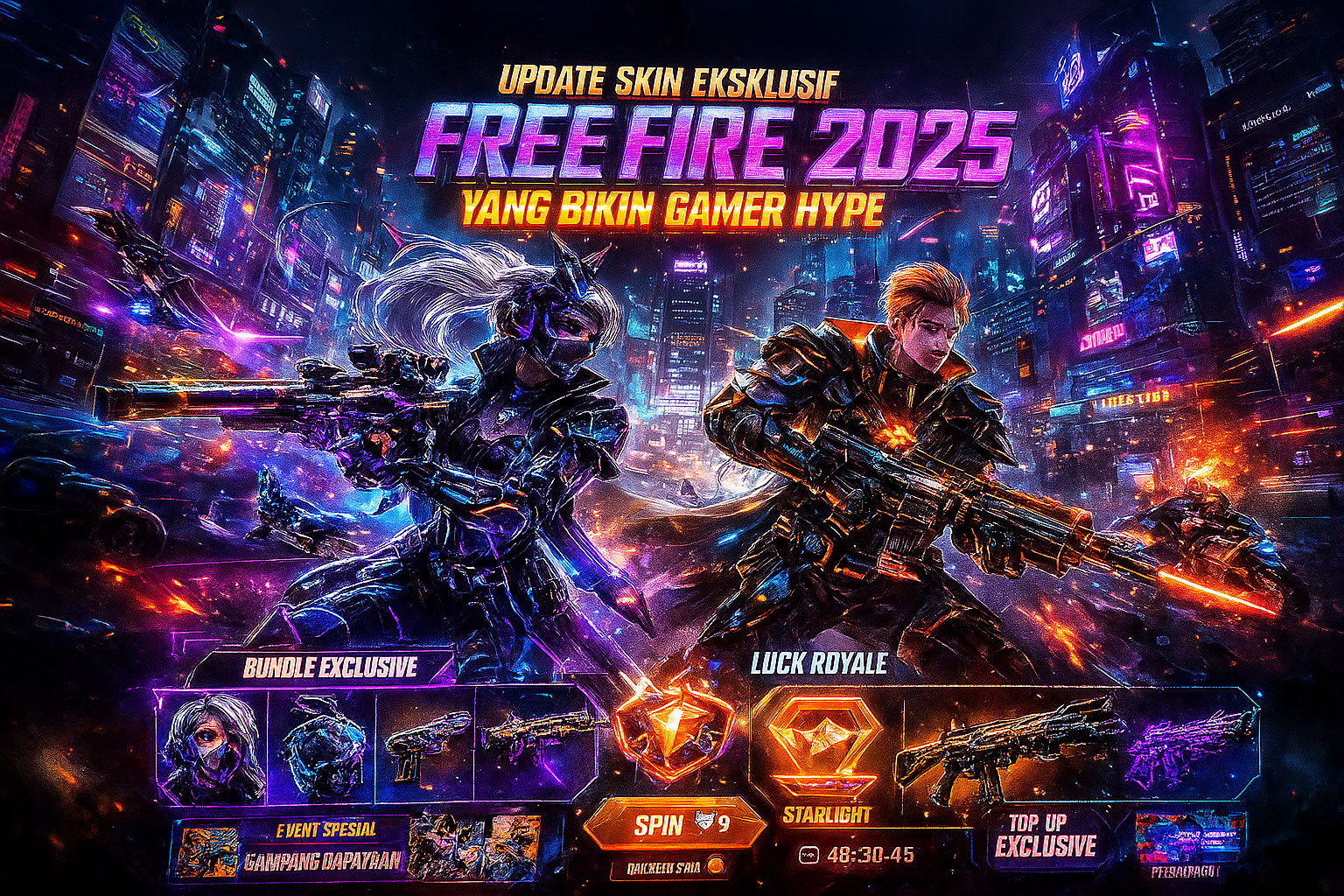 Update Skin Eksklusif Free Fire 2025 yang Bikin Gamer Hype
